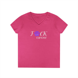 F*ck Cancer Ladies' V-Neck T-Shirt