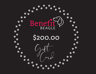 A gift card that helps benefit others while the recipient is shopping...what could be more pawfect?  Shown is $200 Gift Card.